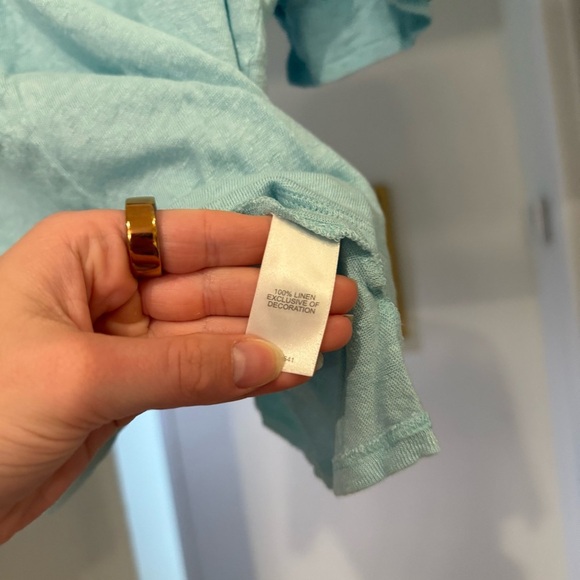 J. Jill Bundle of 2 Love Linen Slouchy V-Neck Oversized T-Shirts Sz L Beach Boho - Picture 7 of 14